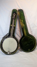 Antique Gibson Banjo With Case