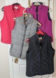 Four Women's Puff Vests