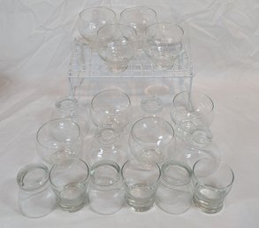 18 Clear Drinking Glasses