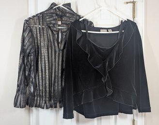 Women's Velvet Top And Mesh Cover-up