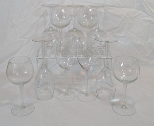 11 Clear Wine Glasses