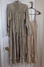 Women's Vintage Leather Floor Length Dress