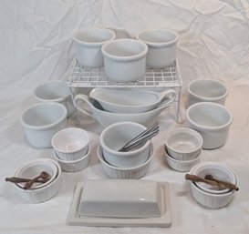 Collecting Of White Kitchen Dishes