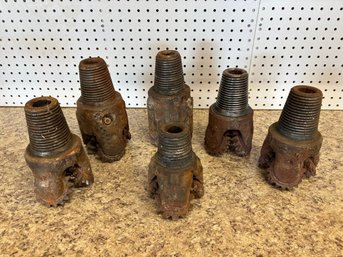 Lot Of 7 Vintage Tricone Tri Cone Oil Field Drill Bits Drilling Bit