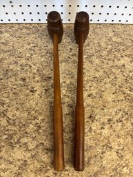 Vintage Unusual Hammer Mallet Salt & Pepper Shakers 15'