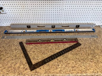 Lot Of Levels, Yard Stick And Square
