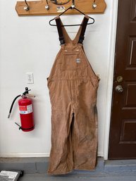Vintage Carhartt 40 X 34 Beige Tan Overalls FR Flame Resistant