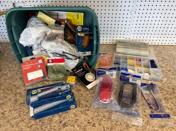 Lot Of Misc Tractor / Car Lighting NAPA Auto Lights Fuses Etc In Green Bid With Lid