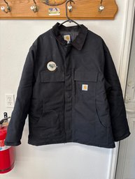 Carhartt Mens Black XL Quilt Lined Jacket