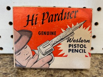 Vintage 1951 'Hi Pardner' Western Pistol Pencil
