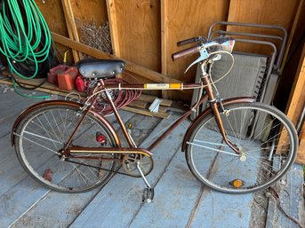 Vintage Brown 1980s Huffy Sierra 3 Speed Cruiser Bike