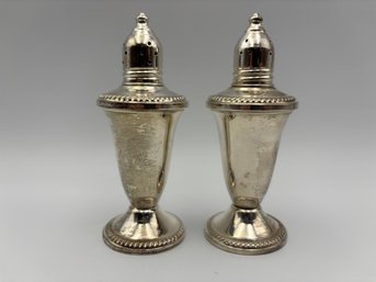 Vintage MCM Mid Century Duchin Creations Sterling Silver Salt Pepper Shakers