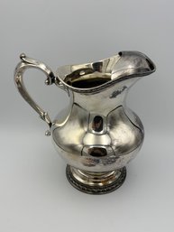 Vintage Silver Plate Water Pitcher Old London By Reed & Barton 10'