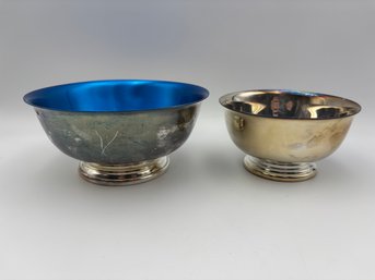 Pair Of 2 Vintage Gorham EP Silver Plate Candy Dishes