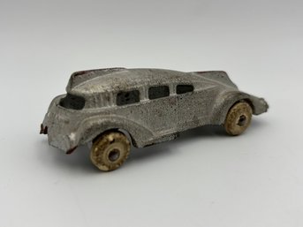 Antique Silver 1930's Rare Hubley Cast Iron Futuristic Streamline Bus #2302