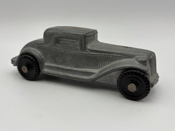 Vintage Slush Mold 4' Silver Coupe Barclay Diecast Car