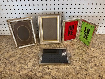 Lot Of 4 Misc Silver Picture Frames