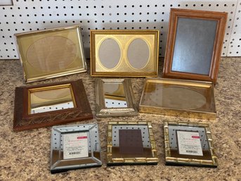 Lot Of 9 Small Picture Frames & Mirrors