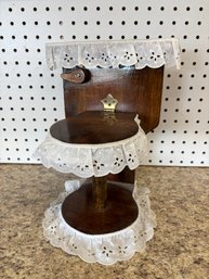 Vintage Wooden Wall Sconce Toilet Paper Holder