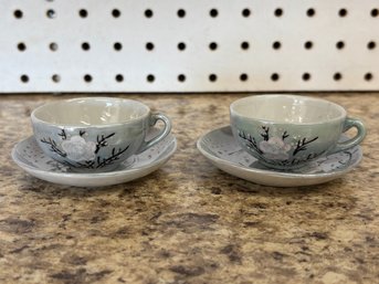 Vintage Mini Tea Set Japanese Porcelain Shimmer Glaze