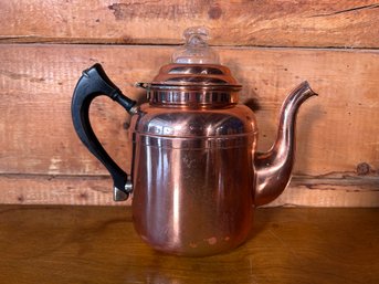 Antique Copper Rome Coffee Maker Percolator