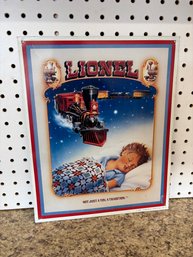 Vintage Lionel Trains Metal Tin Sign 1992