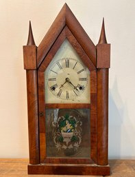 Antique Smith & Goodrich Steeple Clock 30 Hour Fusee Mantle Clock