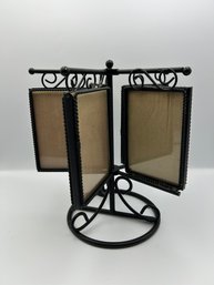 Metal Rotating Picture Frame Holder Decor