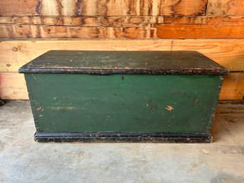 Antique Primitive Pine Wood Chest Large Blanket Box