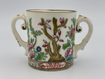 Antique Porcelain Handpainted Miniature Coalport Indian Tree Bone China Sugar Mug 1.5'