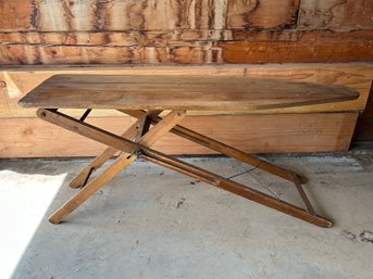 Antique Primitive Racine Trunk Company Wood Ironing Board