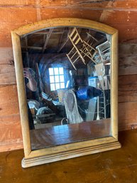 Antique Wooden Dresser Top Accent Mirror 30H X 24W