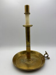 Very Large Brass Antique Adjustable Candlestick Chamberstick 9'