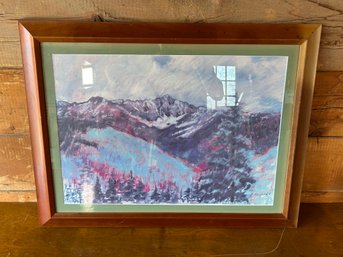 Abstract Mountain Art Framed By B. Kornfeld