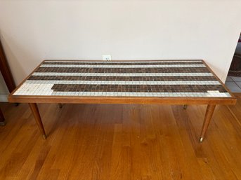 Vintage MCM Tile Topped Mosaic Coffee Table With Tiles Martz Style 47'