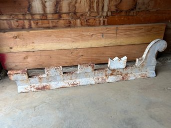 LARGE / LONG Metal Architectural Salvage White Aluminum Building Rooftop Corbel Accent Moulding 76' Inches