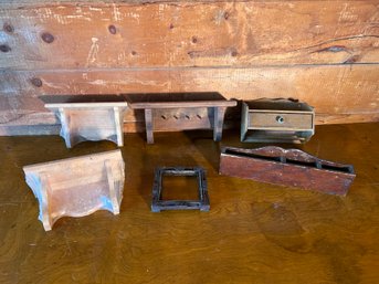 Lot Of Wood Antique Wood Shelf Hanging Rustic Decor