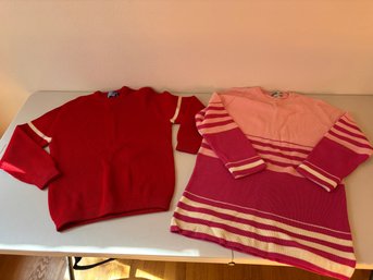Lot Of 2 Vintage Wool Knit Sweaters Montant & Meister
