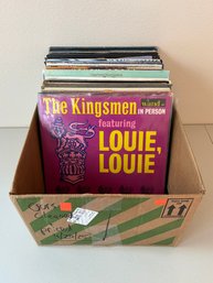 Box Lot Of Vintage Vinyl Records Misc Artists