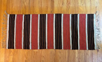 Vintage Woven Mexican Navajo Table Runner 48 X 19