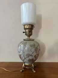 Antique Regency Parlor Lamp Brass Feet 19.5'