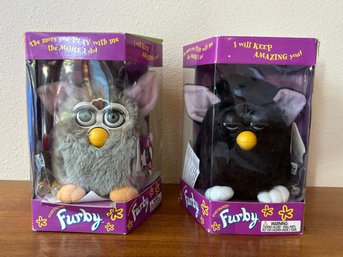Lot Of 2 Vintage Furby Dolls In Box