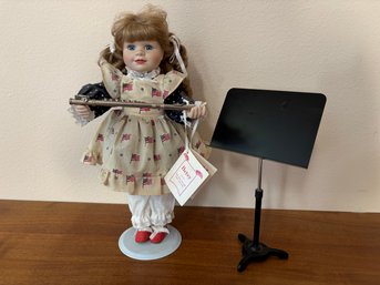 Vintage Heritage Dolls Hamilton Betsy With Flute & Music Stand