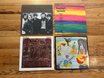Lot Of 4 Vintage The Band LP Vinyl Records - Stage Fright, Music From Big Pink SKAO 2955, Cahoots
