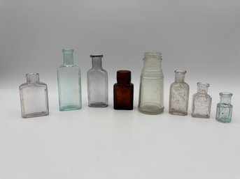 Lot Of Antique Glass Medicine Bottles