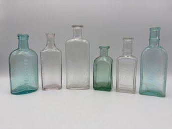 Lot Of Antique Medium Sized Medicine Bottles
