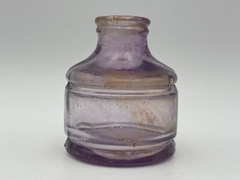 Antique Purple Glass Sanford Ink Bottle 2.5'