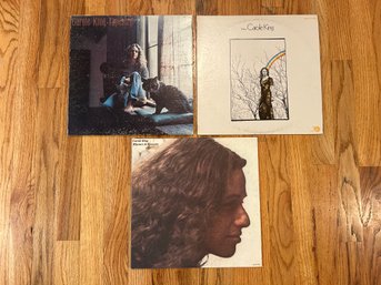 Lot Of 3 Vintage Carole King LP Vinyl Records - Writer, Rhymes & Reasons, Tapestry