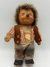 Vintage Steiff Mecki Hedgehog Stuffed Animal Figure 7'