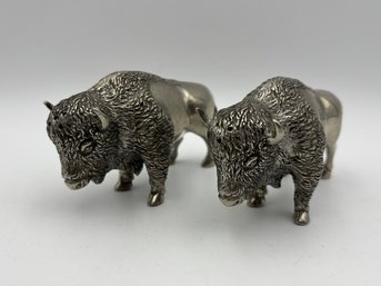 Vintage Buffalo Pewter Salt And Pepper Shakers 4.5'